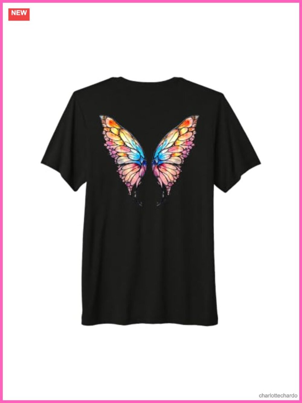 Premium Tri-Blend Fairy Butterfly Wings Cosplay Halloween T-Shirt